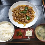 上尾飯店 - 肉と玉ねぎ炒め定食　770円