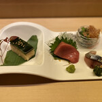 Sushi Yoshikawa - 前菜４種盛り
