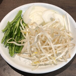 Shabushabu Sennin - ジンギスカン定食の野菜