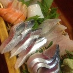 刺身盛り合わせ 1500円。