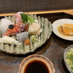 日本料理みつはし - 濱鯛、平貝、サヨリ、車海老、あん肝味噌煮