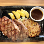 Suteki Gasuto - 【肉の日限定メニュー】みすじステーキ(300g、健康サラダバー付き、ハンバーグ1枚無料)