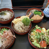道の駅 いながわ そばの館 - 料理写真:五つ星蕎麦（天ぷら、サラダ、おろし、とろろ、季節）
1500円