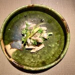 エクアトゥール - ほっき貝と菜花の胡麻和え