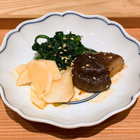 雪月花 銀座 - 蕪/干し椎茸/春菊のナムル