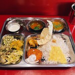 インド食堂ワナッカム - ベジミールス（ごはん少なめ）♪