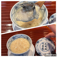 鮨 在 - 牡蠣の茶碗蒸し　湯葉餡かけ。ぷりぶりな牡蠣。