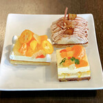 パティスリー＆ブーランジェリー ラ・パルム・ドール - タルト・カンキツ、Wマロンモンブラン、三柑-Mikan-