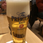 すし萬 大丸心斎橋店 - 生ビールはプレモル