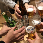 すし萬 大丸心斎橋店 - 瓶ビールはアサヒもあります