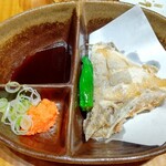 風来坊 - カンパチカマ唐揚げ 550円 ♪