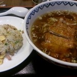 天龍 - バーコー麺と小盛チャーハン（日替わりランチ）