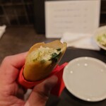 小菜一碟 - ・牡蠣とちぢみほうれん草のクリーム春巻