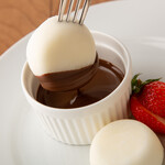 Rich chocolate fondue ice cream