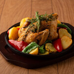 Roasted fire chicken with special spices using one whole chicken (3 to 4 servings)