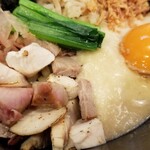 西永福の煮干箱 - 限定 山かけ釜玉つけ麺