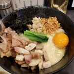 西永福の煮干箱 - 限定 山かけ釜玉つけ麺