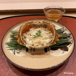 御料理 寺沢 - 栗蟹の甲羅盛と蟹酢