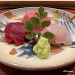 御料理 寺沢 - 天然本鮪トロ､鮎魚女､鯨の造り