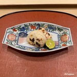 御料理 寺沢 - 天然とら河豚の白子焼