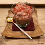 御料理 寺沢 - ﾁｮｺﾚｰﾄﾑｰｽにｲﾁｺﾞとｼﾞｭﾚ