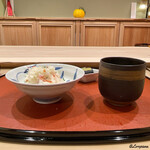 御料理 寺沢 - ずわいがにの炊込みごはんと香の物と茸汁