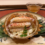 御料理 寺沢 - 栗蟹の甲羅盛と蟹酢