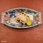 御料理 寺沢 - 天然とら天然とら河豚の白子焼河豚の白子焼