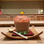 御料理 寺沢 - ﾁｮｺﾚｰﾄﾑｰｽにｲﾁｺﾞとｼﾞｭﾚ