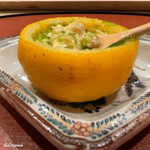 御料理 寺沢 - 蛤と碓井豌豆の玉締め