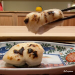 御料理 寺沢 - 天然とら河天然とら河豚の白子焼豚の白子焼