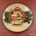御料理 寺沢 - 栗蟹の甲羅盛