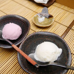 すし匠 - 桜アイスと塩アイス