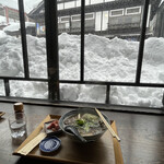 伊豆の華 - 窓から雪