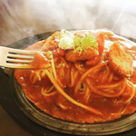 スパゲッティハウス シェフ - フォークについた餡が落ちない（笑）驚愕の粘度（笑）