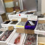 楽楽生鮮 - 店奥の海鮮一部