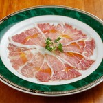 Freshly shaved Parma Prosciutto