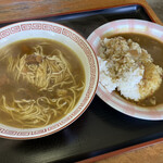 川内屋 - いんど麺とセットカレーで650円