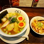 らーめん 鶏喰 - 特製 塩らー麺 & チャーシュー丼