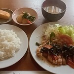 レストラン 蔵王 - 本日のランチ(豚テキ、800円)