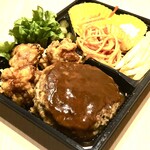 キッチンレフリー - 甘辛カラアゲ＆ﾊﾞｰｸﾞ弁当