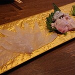 板場居酒屋海源丸 - かわはぎ薄造り