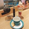 oj珈琲 食べ物屋cafe - サイフォンコーヒー、いちごパフェ