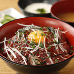 Seafood yukke bowl and small soba noodles