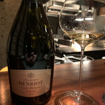 蒼 - アンリオのキュヴェ・エメラ。さすがのヴィンテージ。ちょうどいいこなれ感と、まだまだ元気の良さと。脂乗りのいいのどぐろを、程よく中和してくれます。