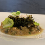 カーサ・デル・チーボ - すき昆布で巻いた鮟鱇のアッロースト　鮟鱇鍋風