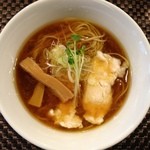 らぁ麺やまぐち - 「鶏そば 豚丼セット」980円の鶏そば（2013年1月）