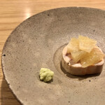 吉花 - あん肝と文旦。柑橘が爽やか