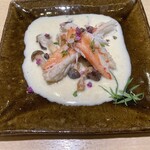 銀座 結絆 - 薪火焼き松葉蟹のきのこエシレブールブラン