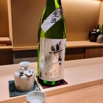 日本料理 研野 - 冷酒は青森県の豊盃純米吟醸生酒